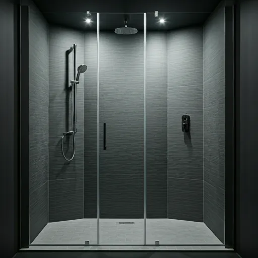 Modern walk-in shower